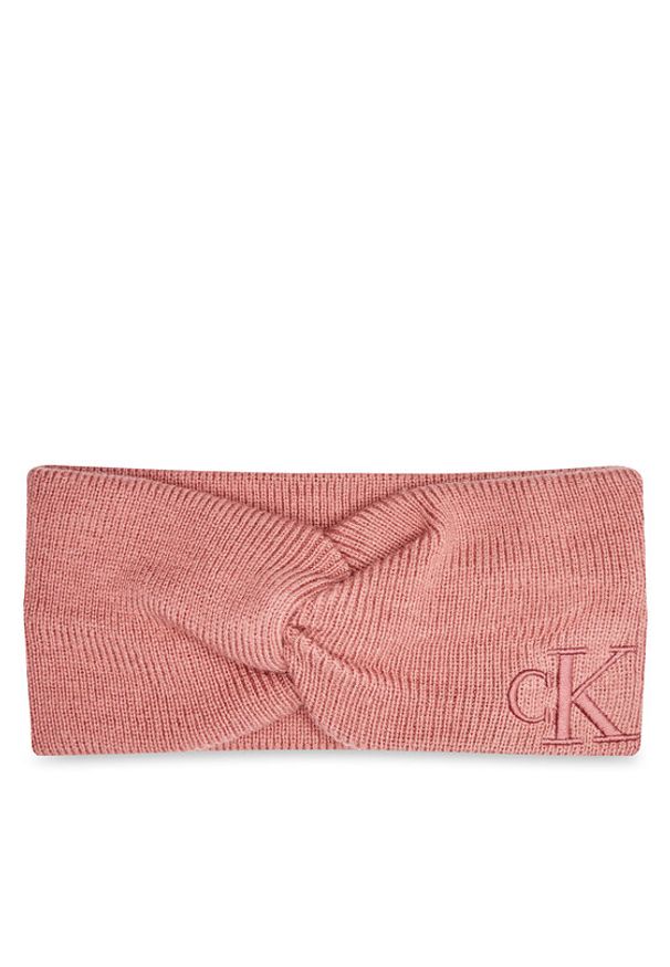 Calvin Klein Opaska materiałowa Monogram Embro K60K612658 Różowy. Kolor: różowy. Materiał: poliester, materiał