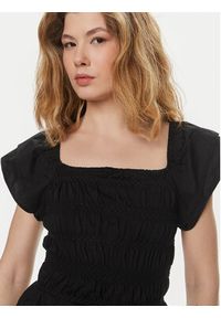 Brave Soul Bluzka LWT-624CERYS Czarny Straight Fit. Kolor: czarny. Materiał: bawełna #5