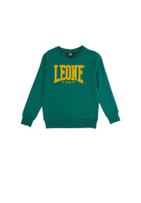 LEONE 1947 APPAREL - Dziecięcy t-shirt Leone College z okrągłym dekoltem. Kolor: zielony. Sport: joga i pilates