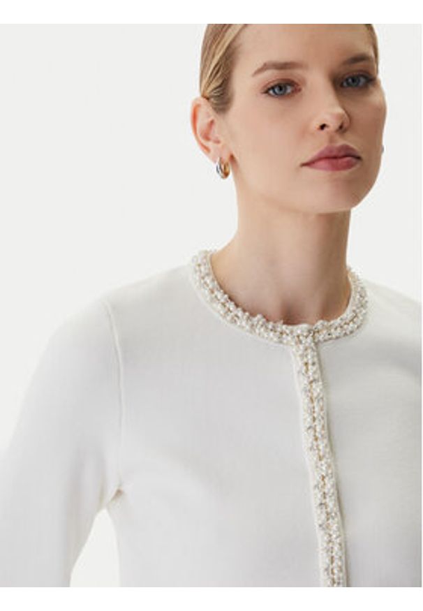 Guess Kardigan W6RR42 Z4422 Écru Regular Fit. Materiał: wiskoza