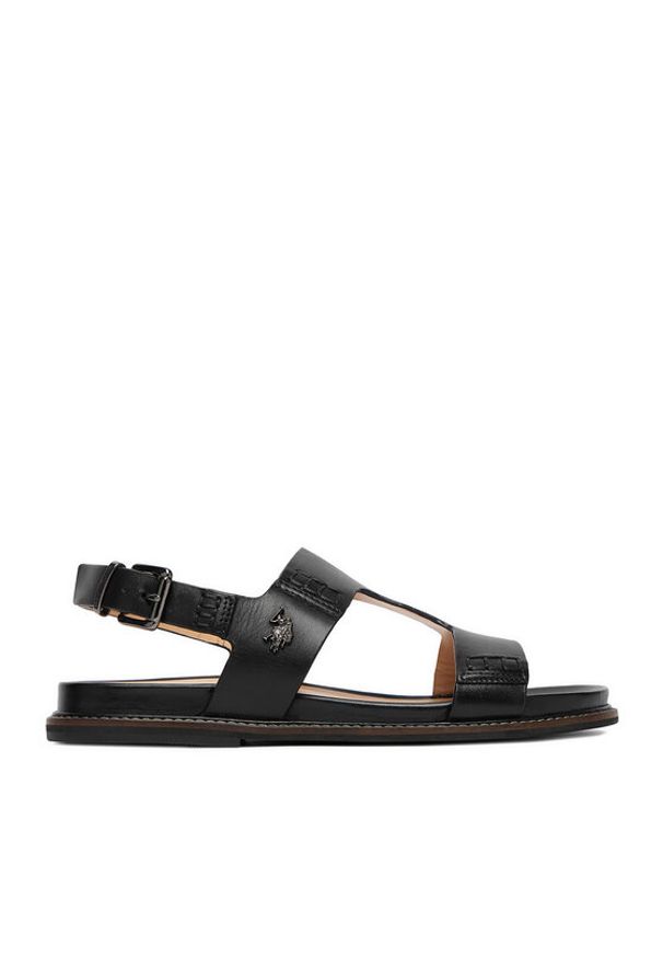 U.S. Polo Assn. Sandały EO-ADELI002W/6L1 Czarny. Kolor: czarny. Materiał: skóra