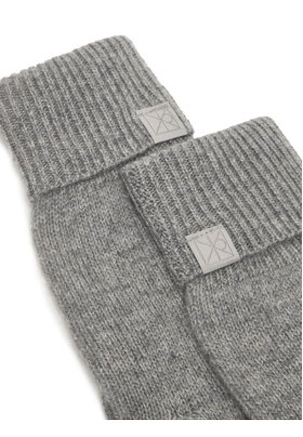Calvin Klein Rękawiczki Emblem LV14D8016G Szary. Kolor: szary. Materiał: kaszmir, materiał