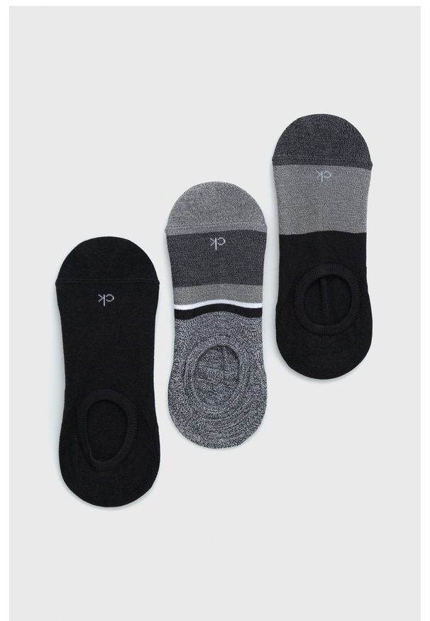 Calvin Klein Skarpetki (3-pack) kolor szary. Kolor: szary. Materiał: bawełna