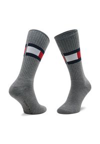 TOMMY HILFIGER - Tommy Hilfiger Zestaw 3 par wysokich skarpet unisex 100002978 Kolorowy. Materiał: materiał. Wzór: kolorowy