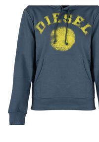 Diesel Bluza "Ginn Hood" | A08692-0HAYT | Mężczyzna | Niebieski. Okazja: na co dzień. Typ kołnierza: kaptur. Kolor: niebieski. Materiał: bawełna, poliester. Długość: długie. Wzór: nadruk, jednolity. Styl: casual #4