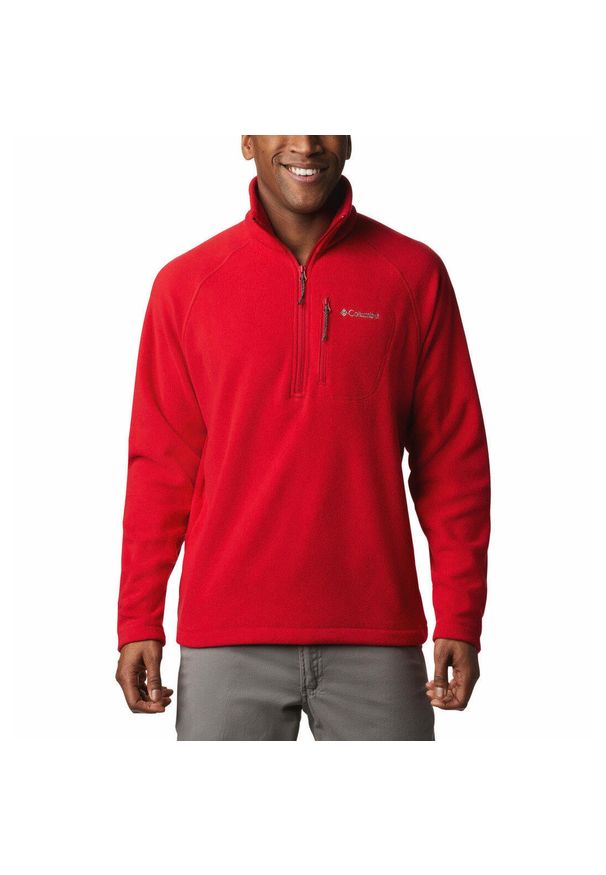 columbia - Polar turystyczny Męski Columbia Fast Trek III HZ Flc. Kolor: czerwony. Materiał: polar
