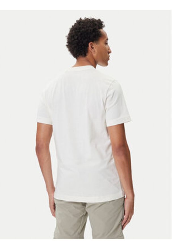 Jack Wolfskin T-Shirt Brand T A64116 Écru Regular Fit. Materiał: bawełna