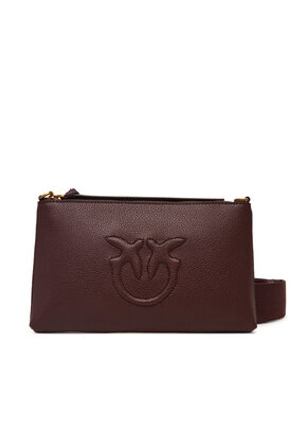 Pinko - PINKO Torebka Love Puff Mini Cl AI 25-26 PLTT 100039 A2JY Brązowy. Kolor: brązowy. Materiał: zamszowe, skórzane