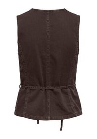 only - ONLY Top Silla 15374051 Brązowy Regular Fit. Kolor: brązowy. Materiał: bawełna #2