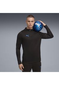 Puma - Męska bluza piłkarska individualCUP z zamkiem 1/4 PUMA. Kolor: niebieski, czarny, biały, wielokolorowy. Sport: piłka nożna