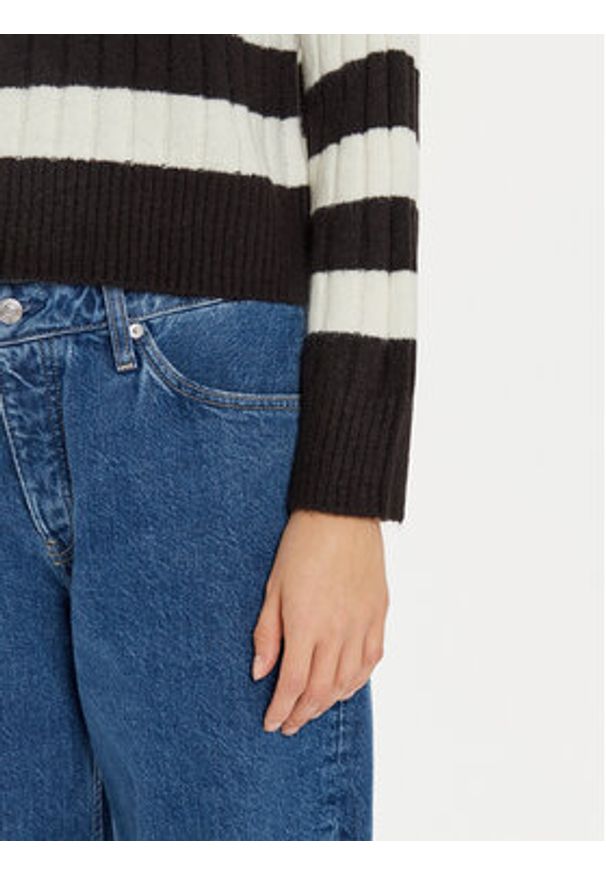 Brave Soul Golf LK-230GEMINI Czarny Regular Fit. Typ kołnierza: golf. Kolor: czarny. Materiał: syntetyk