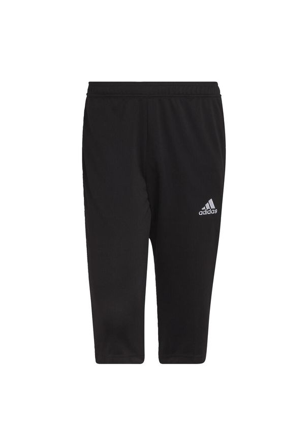 Adidas - Entrada 22 3/4 Pants. Kolor: czarny. Materiał: materiał. Sport: piłka nożna
