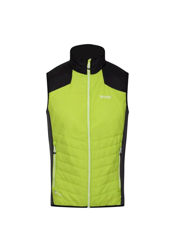 Regatta - Męska Kamizelka Halton VI. Kolor: wielokolorowy, czarny, zielony. Sport: turystyka piesza