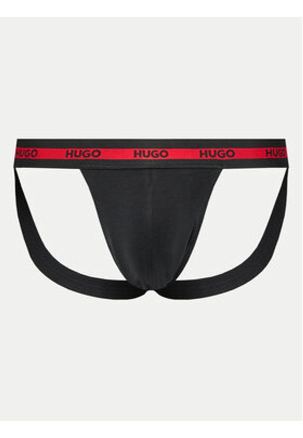 Hugo Komplet 3 par slipów Jock Strap 50517882 Czarny. Kolor: czarny. Materiał: bawełna