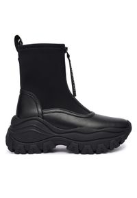 Buffalo Botki Lola Front Zip 1270140 Czarny. Kolor: czarny. Materiał: skóra #1