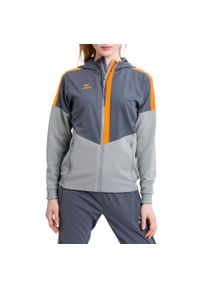 ERIMA - Damska kurtka z kapturem Erima Training. Typ kołnierza: kaptur. Kolor: szary, wielokolorowy, pomarańczowy. Sport: fitness, piłka ręczna #1