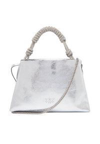 Pinko - PINKO Torebka Mini Clutch+Manico SP Al 25-26 PLTT 105908 A2WD Srebrny. Kolor: srebrny. Materiał: skórzane #6