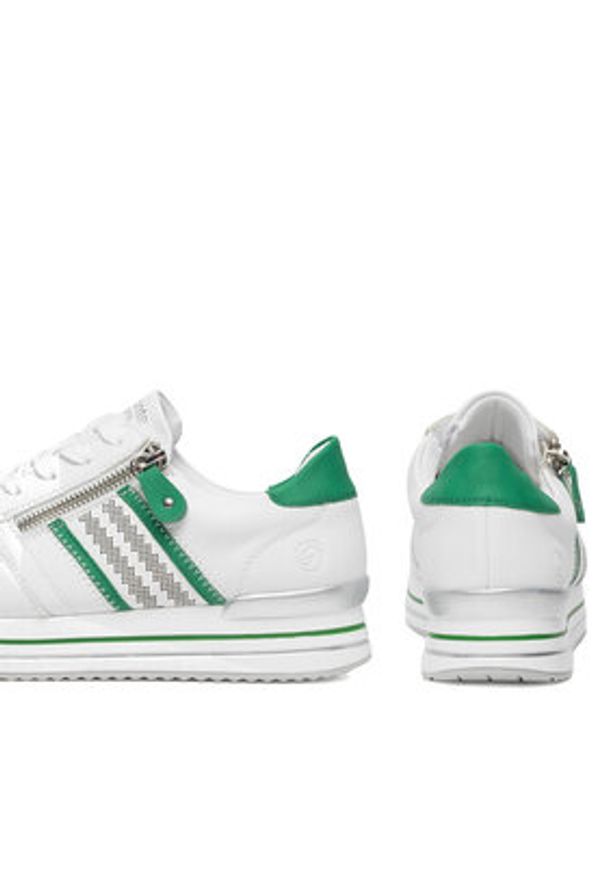 Remonte Sneakersy D1318-82 Biały. Kolor: biały. Materiał: skóra