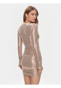 Guess Sukienka koktajlowa Britney W4RK42 KBJG0 Złoty Slim Fit. Kolor: złoty. Materiał: syntetyk. Styl: wizytowy #5