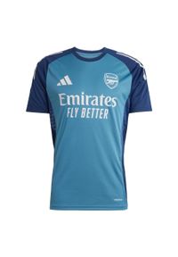 Adidas - Koszulka treningowa Arsenal Tiro 25. Kolor: niebieski. Materiał: dzianina. Sport: piłka nożna