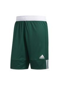 Adidas - Krótkie spodenki adidas 3G Speed Reversible. Kolor: zielony, biały, wielokolorowy. Długość: krótkie. Sport: koszykówka, fitness
