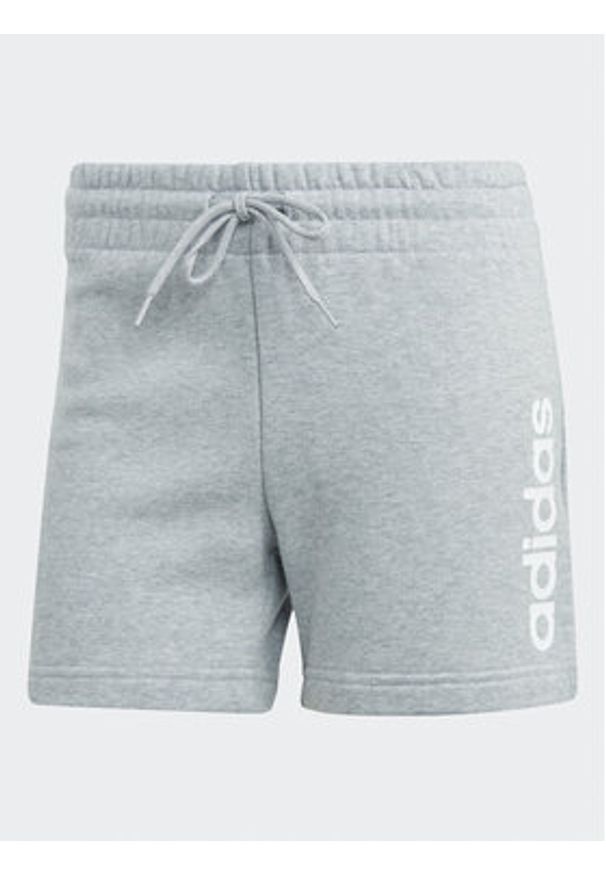 Adidas - adidas Szorty sportowe Essentials Linear French Terry Shorts IC4443 Szary Slim Fit. Kolor: szary. Materiał: bawełna