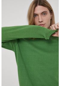 medicine - Medicine - Sweter bawełniany Commercial. Okazja: na co dzień. Kolor: zielony. Materiał: bawełna. Długość rękawa: długi rękaw. Długość: długie. Styl: casual #4