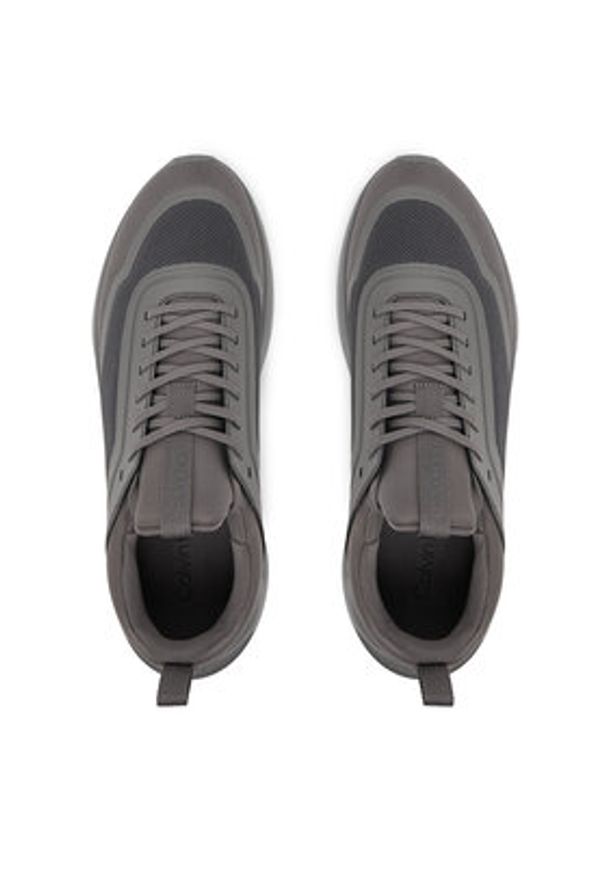 Calvin Klein Sneakersy Light Eva Run Lace Sock Mm HM0HM02164 Brązowy. Kolor: brązowy. Materiał: materiał. Sport: bieganie