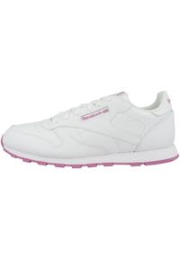 Buty do chodzenia dla dzieci Reebok Classic Leather. Zapięcie: sznurówki. Kolor: biały. Materiał: materiał, tkanina, syntetyk, skóra. Szerokość cholewki: normalna. Model: Reebok Classic. Sport: turystyka piesza