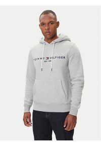 TOMMY HILFIGER - Tommy Hilfiger Bluza Core Logo MW0MW10752 Szary Regular Fit. Kolor: szary. Materiał: bawełna #1