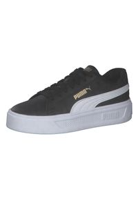 Buty do chodzenia damskie Puma Smash Platform V3. Zapięcie: sznurówki. Kolor: wielokolorowy, biały, czarny. Materiał: skóra, materiał, syntetyk, tkanina, guma. Szerokość cholewki: normalna. Obcas: na platformie. Sport: turystyka piesza #1
