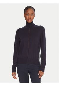 BOSS Golf C_Faghettini 50551356 Granatowy Regular Fit. Typ kołnierza: golf. Kolor: niebieski. Materiał: wełna, bawełna #1