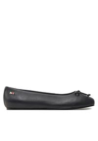 TOMMY HILFIGER - Tommy Hilfiger Baleriny Essential Chic Ballerina FW0FW08059 Granatowy. Kolor: niebieski