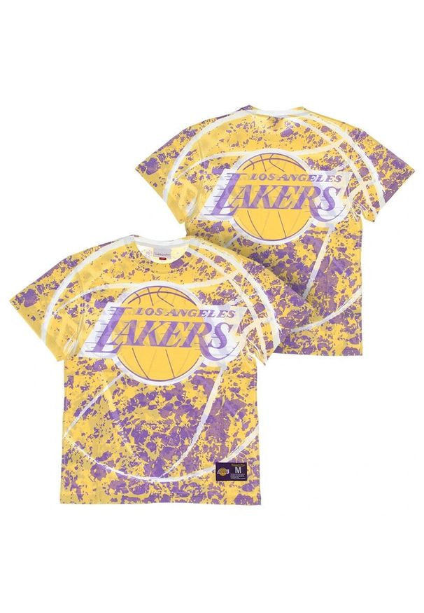 Mitchell & Ness - Koszulka Los Angeles Lakers NBA Jumbotron Submimated. Kolor: żółty. Sport: koszykówka