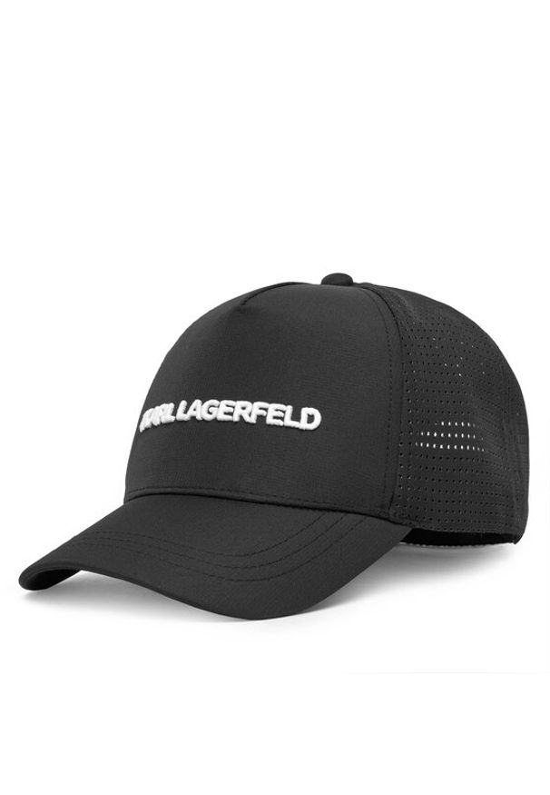 Karl Lagerfeld - KARL LAGERFELD Czapka z daszkiem Z30395 Czarny. Kolor: czarny. Materiał: poliester, materiał