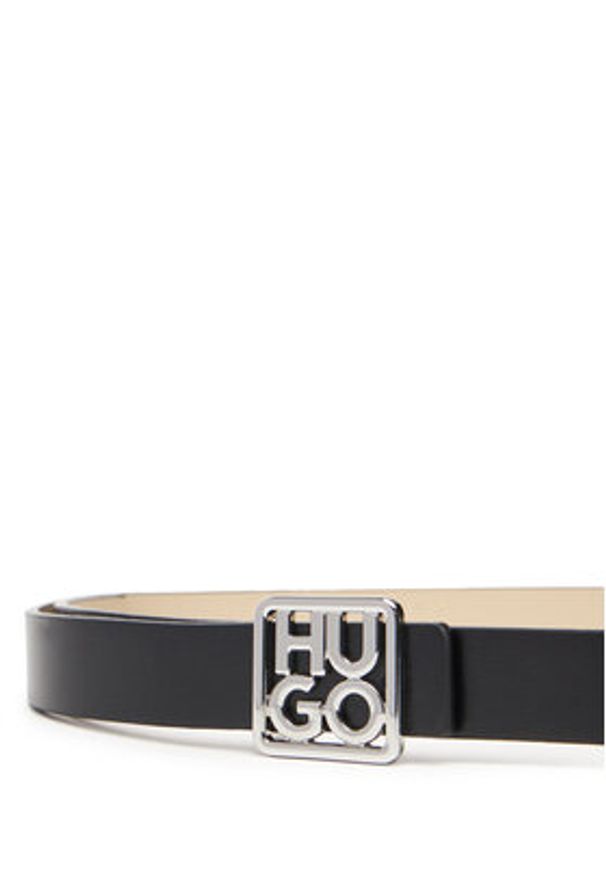 Hugo - HUGO Pasek Damski 50548474 Czarny. Kolor: czarny. Materiał: skóra