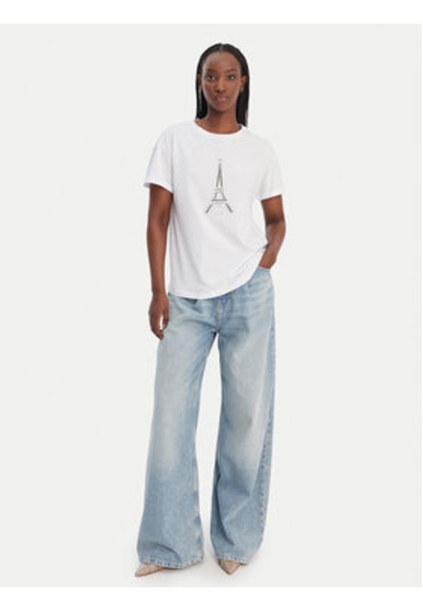 Liu Jo T-Shirt WA6413 JS904 Biały Regular Fit. Kolor: biały. Materiał: bawełna