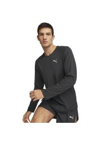 Bluza Puma Run Cloudspun Ls Tee, Mężczyźni. Kolor: czarny. Materiał: poliester, materiał. Sport: bieganie