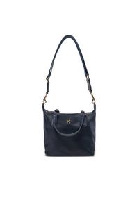 TOMMY HILFIGER - Tommy Hilfiger Torebka Poppy Th Small Tote AW0AW15640 Granatowy. Kolor: niebieski