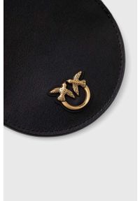 Pinko etui na karty skórzane kolor czarny. Kolor: czarny. Materiał: skóra #6