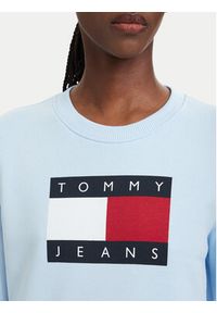 Tommy Jeans Bluza Flag DW0DW22564 Niebieski jasny Regular Fit. Kolor: niebieski. Materiał: bawełna #2