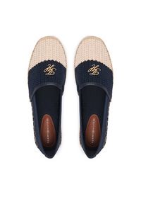 TOMMY HILFIGER - Tommy Hilfiger Espadryle Script Crochet Espadrille FW0FW09502 Granatowy. Kolor: niebieski. Materiał: materiał #3