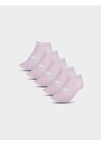 4f - 4F Skarpetki casual przed kostkę (5-pack) dziewczęce - pudrowy róż 36-38. Kolor: różowy. Materiał: materiał, włókno, poliamid, bawełna