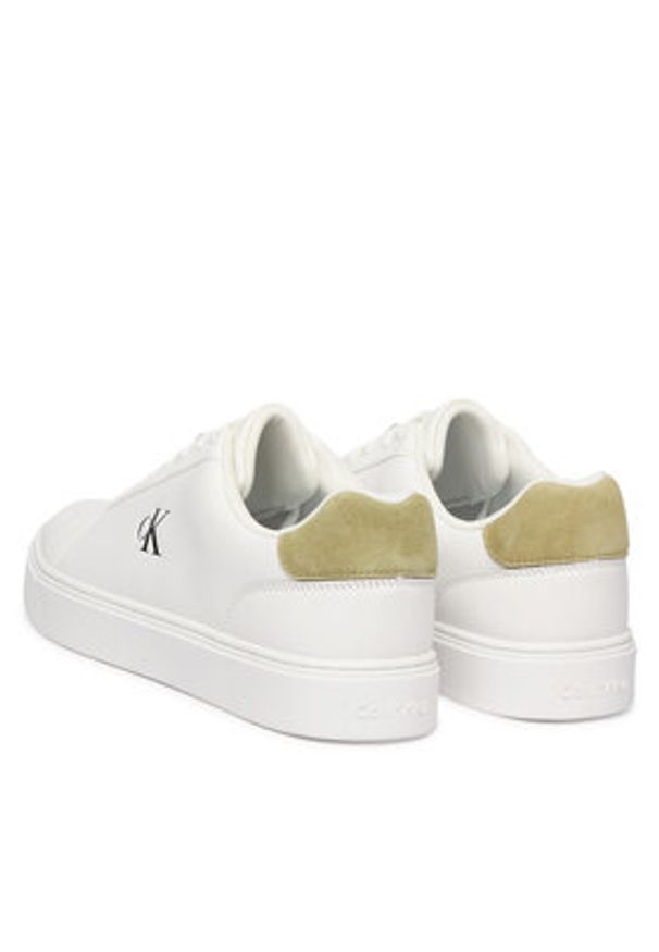 Calvin Klein Sneakersy Classic Cupsole Laceup Lth YM0YM01435 Biały. Kolor: biały. Materiał: skóra