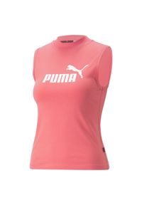 Koszulka Kobieta Puma Ess Slim Logo róża. Kolor: różowy. Długość rękawa: bez rękawów. Sport: fitness #1