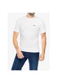 Koszulka z nadrukiem męska Berghaus Mtn Lineation SS Tee. Kolor: biały. Wzór: nadruk. Sport: turystyka piesza
