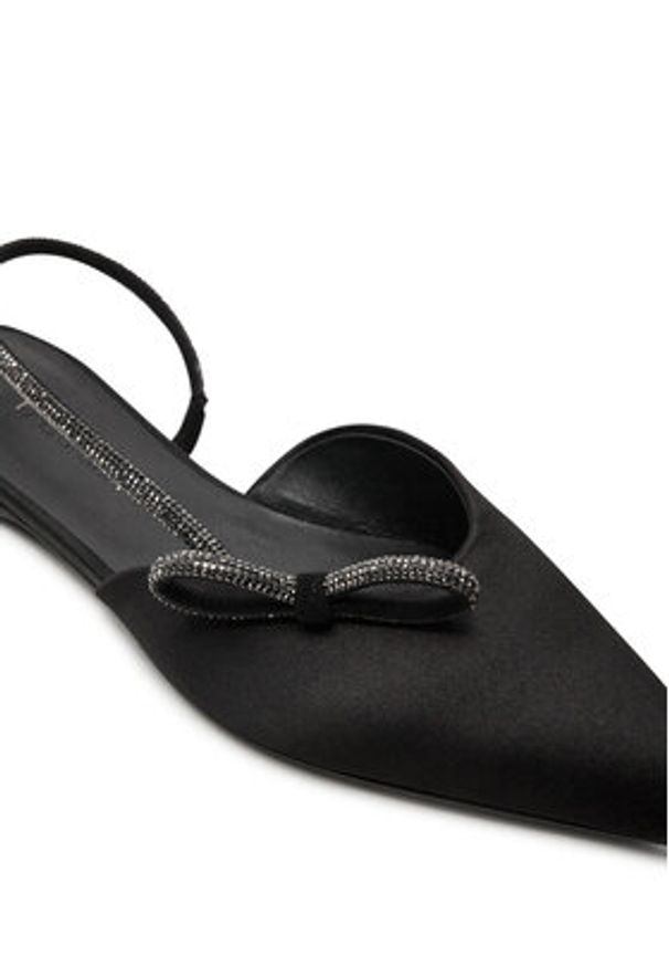 Max Mara Sandały Crystalsling 2424526431600 Czarny. Kolor: czarny. Materiał: materiał