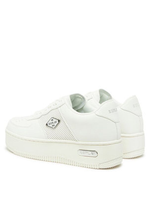Replay - REPLAY Sneakersy GWZ5O.000.C0018S Biały. Kolor: biały. Materiał: skóra