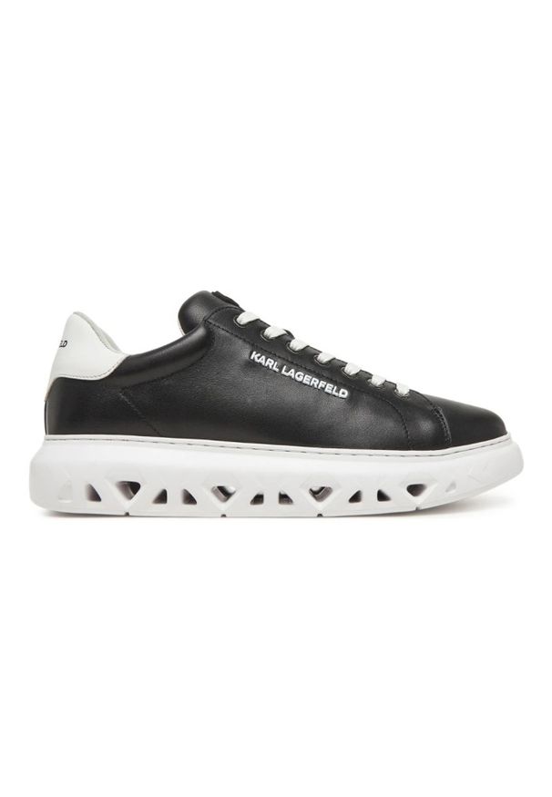Karl Lagerfeld - KARL LAGERFELD Czarne męskie sneakersy KAPRI KITE. Kolor: czarny