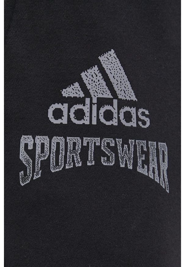 adidas Performance Spodnie męskie kolor czarny z nadrukiem. Kolor: czarny. Materiał: materiał. Wzór: nadruk